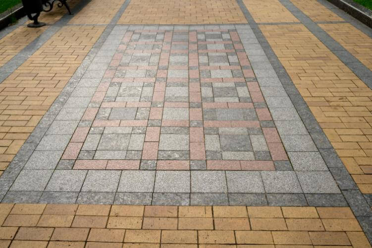 Block paving patio